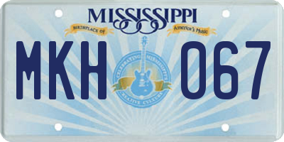 MS license plate MKH067