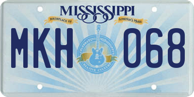 MS license plate MKH068