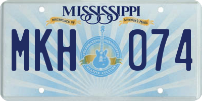 MS license plate MKH074