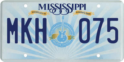 MS license plate MKH075