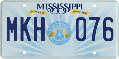 MS license plate MKH076