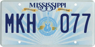 MS license plate MKH077