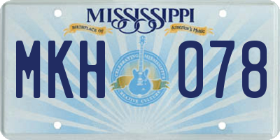 MS license plate MKH078