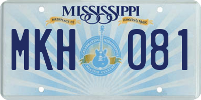 MS license plate MKH081