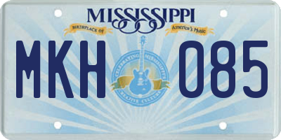 MS license plate MKH085