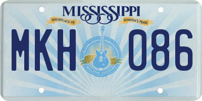 MS license plate MKH086
