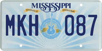MS license plate MKH087
