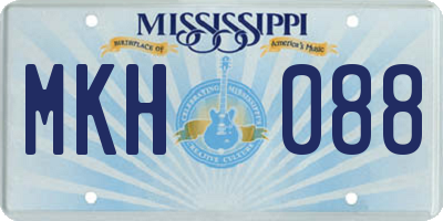 MS license plate MKH088