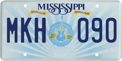 MS license plate MKH090