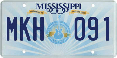 MS license plate MKH091