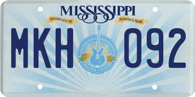 MS license plate MKH092