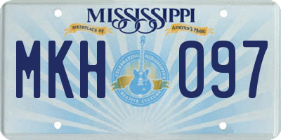 MS license plate MKH097
