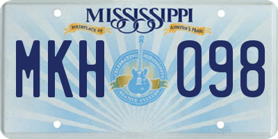 MS license plate MKH098