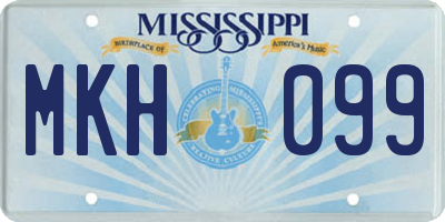 MS license plate MKH099