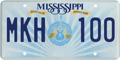 MS license plate MKH100