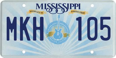 MS license plate MKH105
