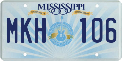 MS license plate MKH106