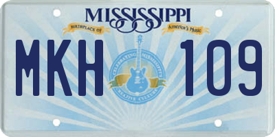 MS license plate MKH109
