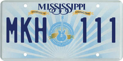 MS license plate MKH111