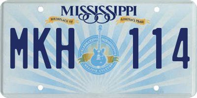 MS license plate MKH114
