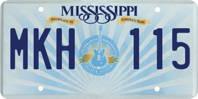 MS license plate MKH115