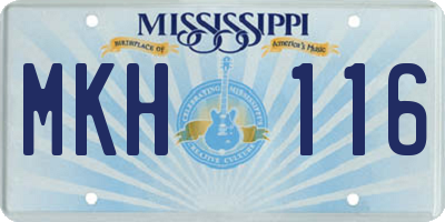 MS license plate MKH116