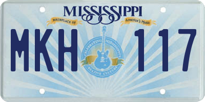 MS license plate MKH117
