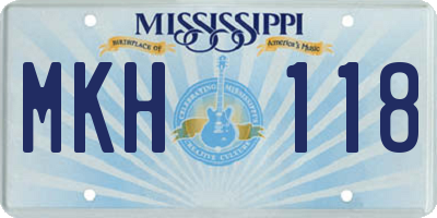 MS license plate MKH118