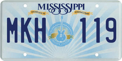 MS license plate MKH119