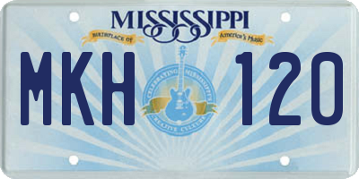 MS license plate MKH120