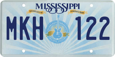 MS license plate MKH122