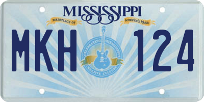 MS license plate MKH124
