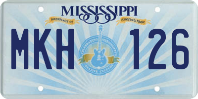 MS license plate MKH126