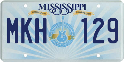 MS license plate MKH129