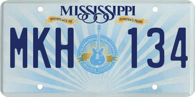 MS license plate MKH134