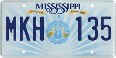 MS license plate MKH135