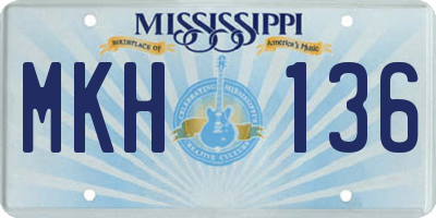 MS license plate MKH136