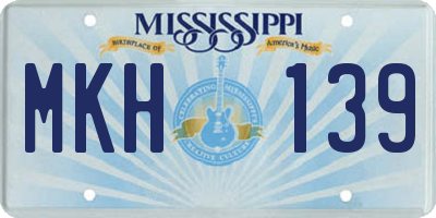 MS license plate MKH139