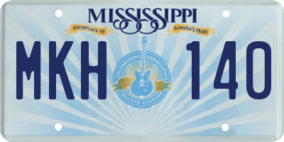 MS license plate MKH140
