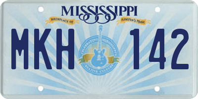 MS license plate MKH142