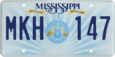 MS license plate MKH147