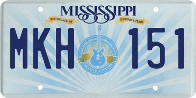 MS license plate MKH151