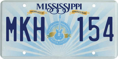 MS license plate MKH154