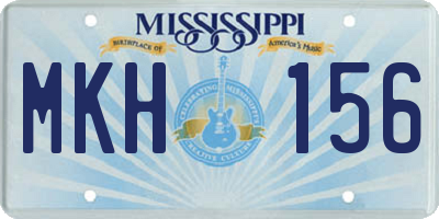 MS license plate MKH156