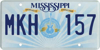 MS license plate MKH157