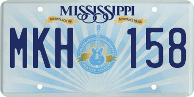 MS license plate MKH158