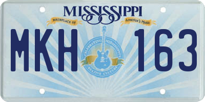 MS license plate MKH163