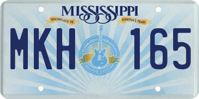 MS license plate MKH165