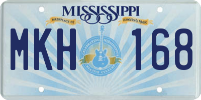 MS license plate MKH168