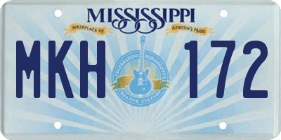 MS license plate MKH172